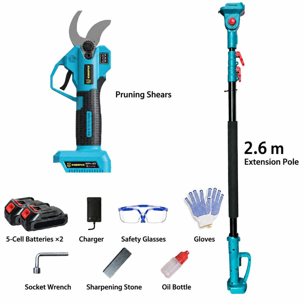 SEESE Electric Pruning Shears – Cordless Power Pruner with Brushless Motor & 2000mAh Batteries