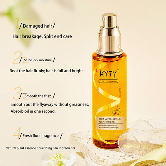 Atomizing Hair Care Essential Oil Mist – Lightweight, Non-Greasy Hair Shine Spray with Long-Lasting Fragrance for Frizz Control