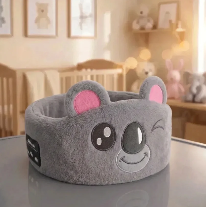 Children’s Plush Bluetooth Sleep Headband – Ultra-Soft Wireless Audio Mask for Bedtime, Travel, and Soothing Sound – Adorable Animal Designs