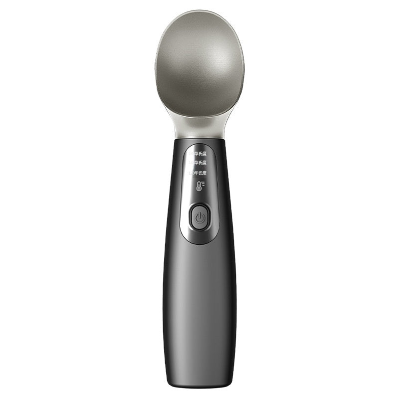 Heated Ice Cream Scoop with LED Temperature Display – 3 Heat Levels (120/140/160°F), IPX7 Waterproof & Rechargeable – Perfect Tool for Hard Ice Cream