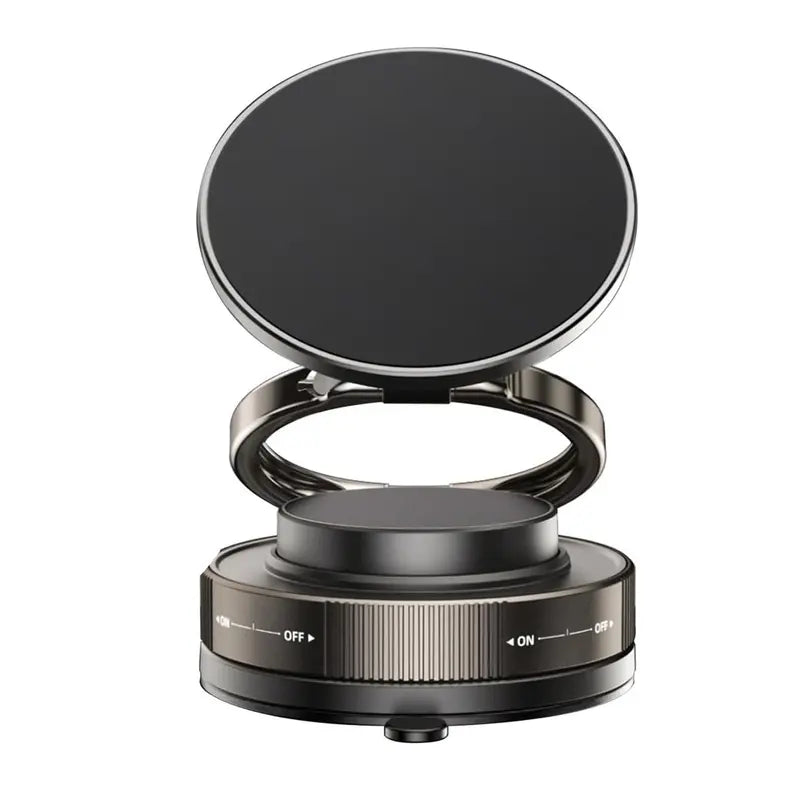 360° Adjustable Vacuum Magnetic Phone Holder – Portable Suction Cup Mount for MagSafe, Car Dashboard, Makeup Mirror & Gym – Compatible with iPhone 11 and Above