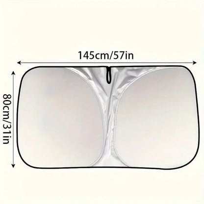 Portable Thermal Insulation Windshield Sunshade – Exterior UV Protection Cover for Cars, SUVs & Trucks – Heat-Reflective Sun Visor for Interior Cooling