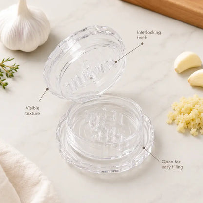 Mini Transparent Twist Garlic Mincer, One Hand Manual Garlic Press Grinder, Portable Ginger Chili Minced Tool For Kitchen Cooking