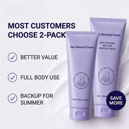 Gentle Hair Removal Cream for Sensitive Skin – Fast & Painless Depilatory for Underarm, Bikini & Body – No Razor Bumps, Smooth Results in 5-10 Minutes