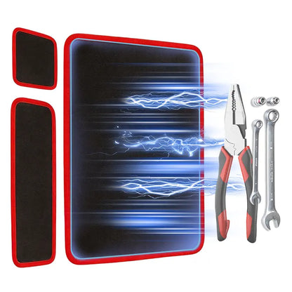 3-Piece Flexible Magnetic Tool Mat & Tray Holder – High-Strength Magnetic Organizer for Garage, Workshop & Auto Repair – Non-Slip & Scratch-Proof Mechanic Tool Accessory