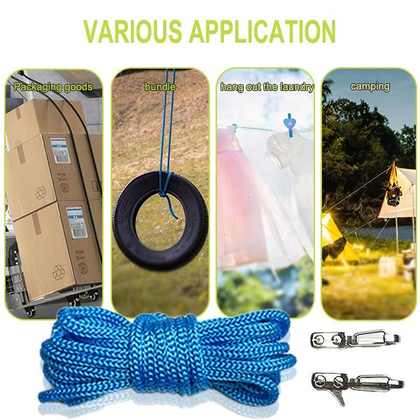9FT Ratchet Tie Down Ropes 100LB Capacity