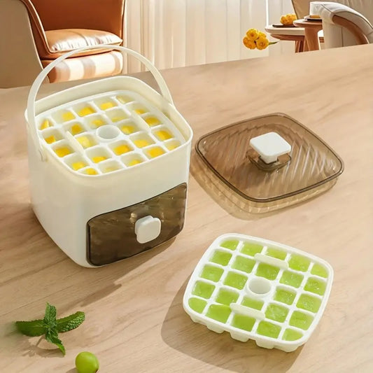 Portable Ice Maker & Storage Bucket – All-in-One Space-Saving Ice Solution for Home & Outdoor
