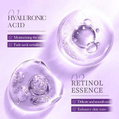 MAGEC Collagen Fullerene Tightening Neck Cream – 5-Roller Applicator, Hyaluronic Acid, Retinol & Niacinamide | Firms, Brightens & Reduces Wrinkles
