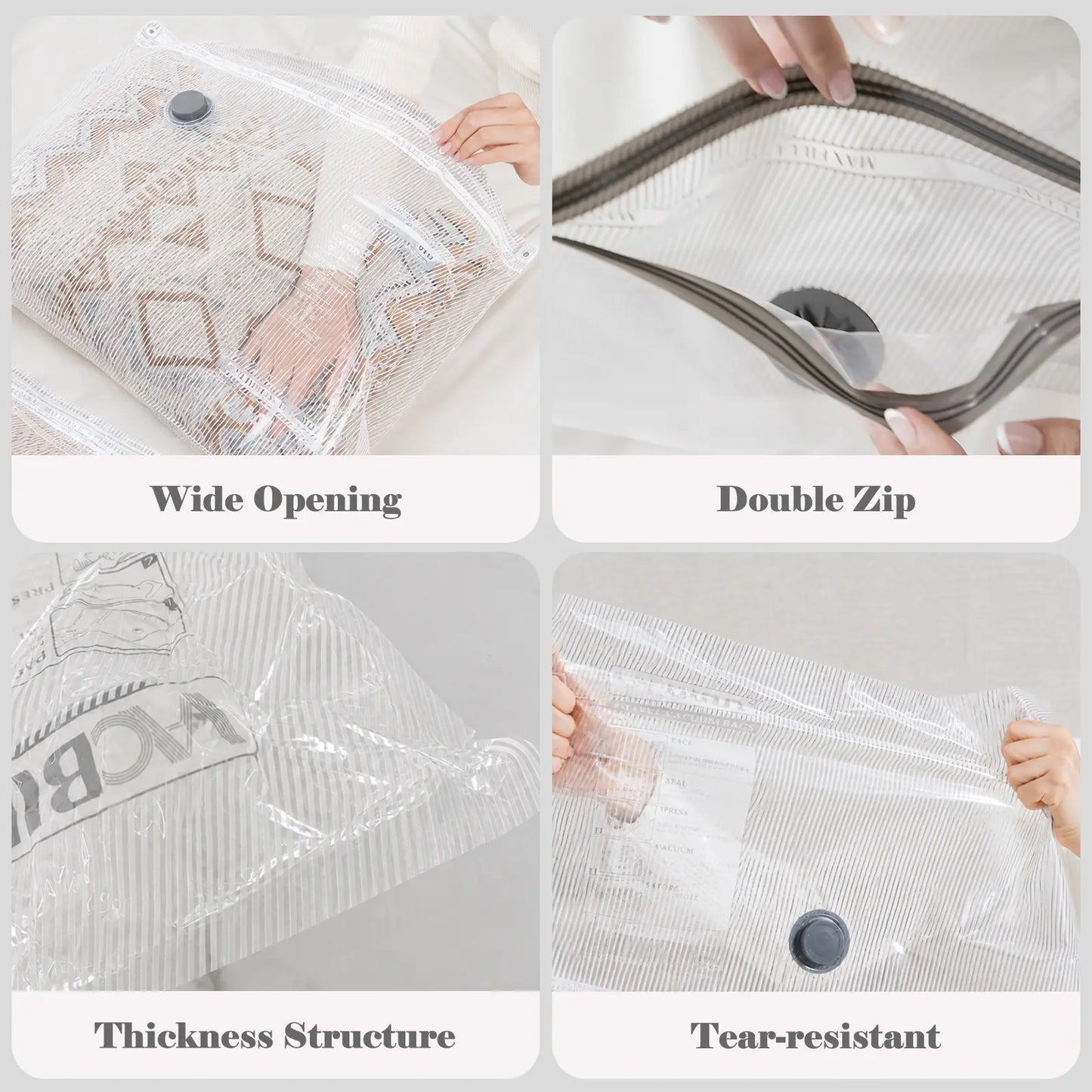 【Summer Vibes】Vacease Cordless Travel Vacuum Bag Set with Rechargeable Pump | 15-Pack Airtight Space Saving Luggage Organizers