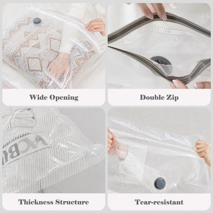 【Summer Vibes】Vacease Cordless Travel Vacuum Bag Set with Rechargeable Pump | 15-Pack Airtight Space Saving Luggage Organizers