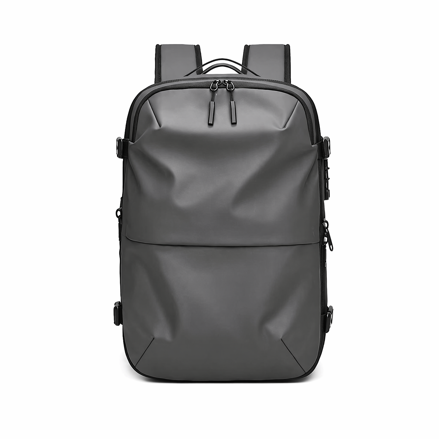 AIRTRAVIA Air Original Travel Backpack | Waterproof Cabin-Approved Carry-On with Built-In Vacuum Compression & TSA Lock | Expandable Matte Black
