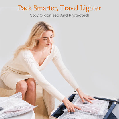 【Summer Vibes】Vacease Cordless Travel Vacuum Bag Set with Rechargeable Pump | 15-Pack Airtight Space Saving Luggage Organizers