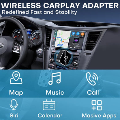 Ultra-Mini Wireless CarPlay & Android Auto Adapter | 2-in-1 Plug & Play Dongle | Converts Factory Wired System to Wireless
