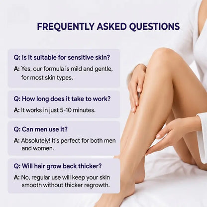 Gentle Hair Removal Cream for Sensitive Skin – Fast & Painless Depilatory for Underarm, Bikini & Body – No Razor Bumps, Smooth Results in 5-10 Minutes