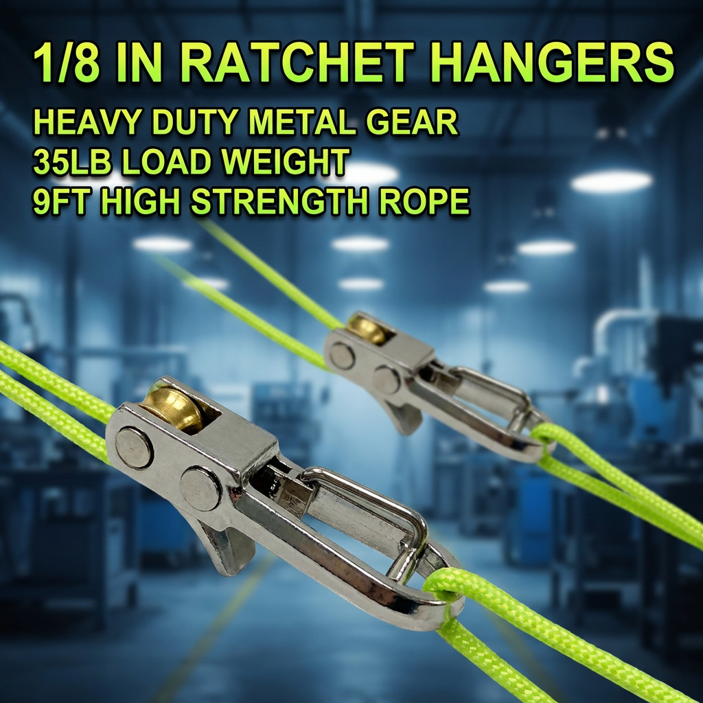 9FT Ratchet Tie Down Ropes 100LB Capacity
