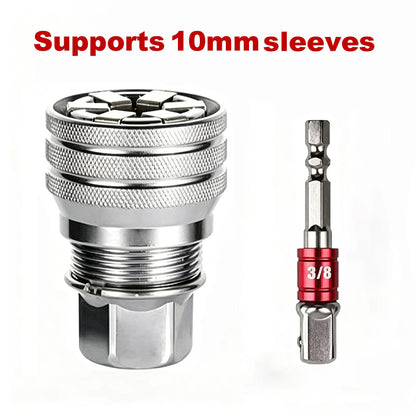 Universal Socket Adapter With 3/8 Hex Shank