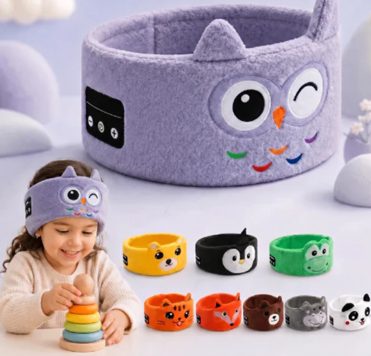 Children’s Plush Bluetooth Sleep Headband – Ultra-Soft Wireless Audio Mask for Bedtime, Travel, and Soothing Sound – Adorable Animal Designs