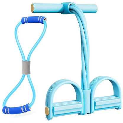 Pedal Resistance Band with 8-Tube Elastic Pull Rope