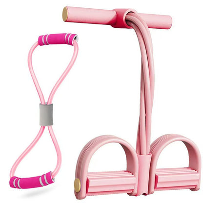 Pedal Resistance Band with 8-Tube Elastic Pull Rope