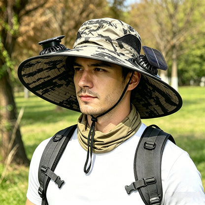Solar Powered Cooling Bucket Hat