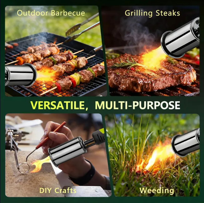 High-Heat Culinary Gas Torch – Adjustable Flame Burner for Kitchen & DIY