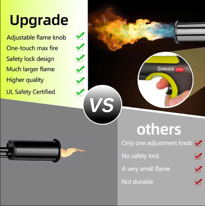 High-Heat Culinary Gas Torch – Adjustable Flame Burner for Kitchen & DIY