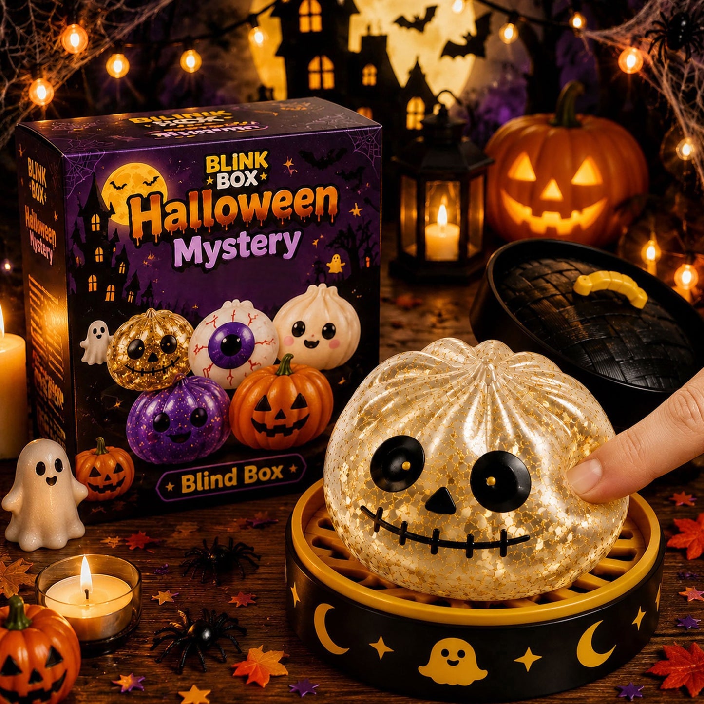 Halloween Ghost Dumpling Squeeze Toy Set