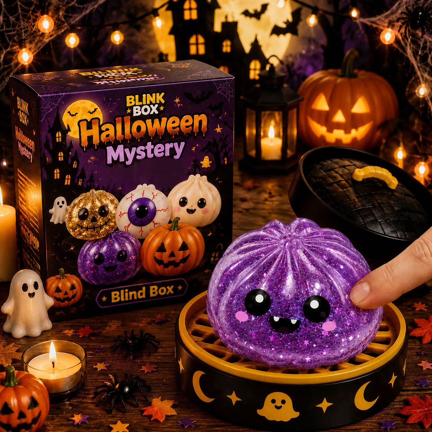 Halloween Ghost Dumpling Squeeze Toy Set