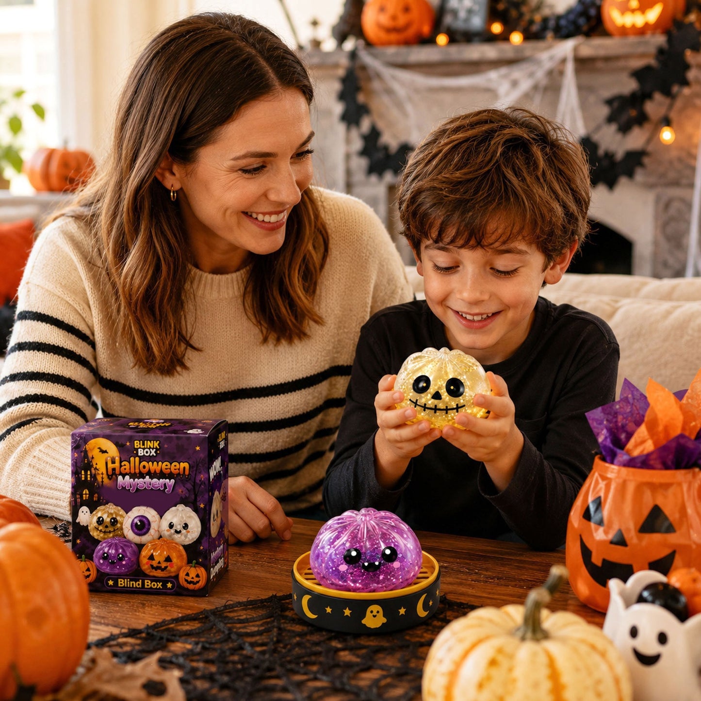 Halloween Ghost Dumpling Squeeze Toy Set
