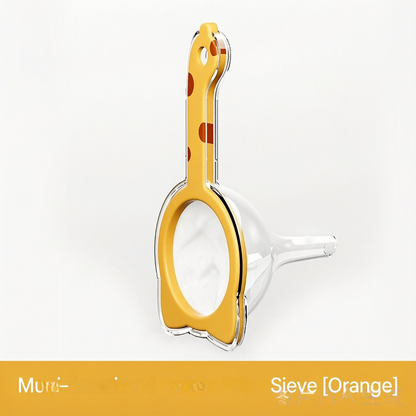 2-in-1 Funnel Filter with Handle - 120 Mesh Double-Layer Heat-Resistant Juice & Yogurt Strainer