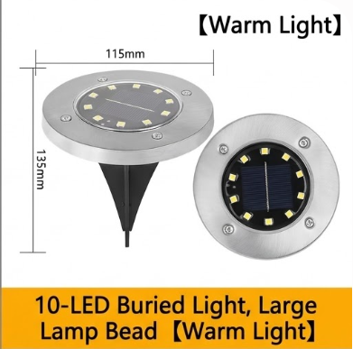 Solar Outdoor Ground Disk Lights