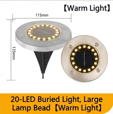 Solar Outdoor Ground Disk Lights