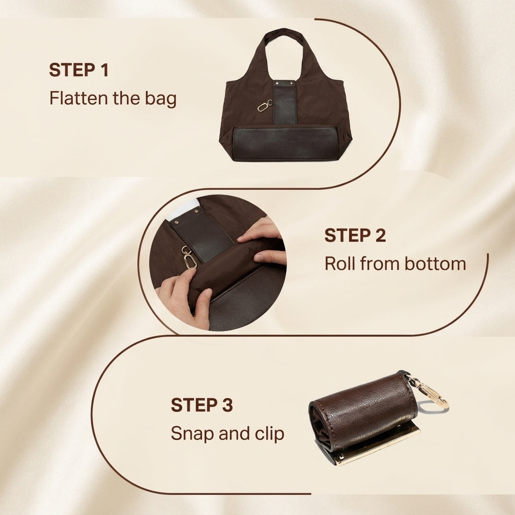 Foldable Expandable Mini Tote Bag