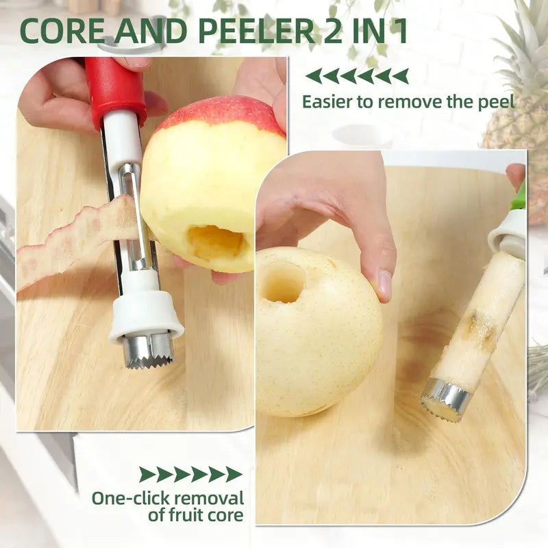 2-in-1 Stainless Steel Apple Corer and Peeler