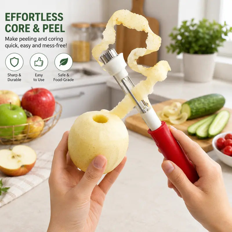 2-in-1 Stainless Steel Apple Corer and Peeler