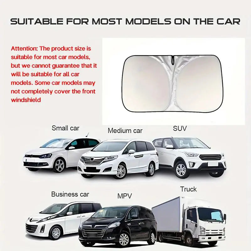 Portable Thermal Insulation Windshield Sunshade – Exterior UV Protection Cover for Cars, SUVs & Trucks – Heat-Reflective Sun Visor for Interior Cooling