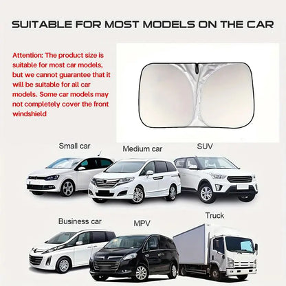 Portable Thermal Insulation Windshield Sunshade – Exterior UV Protection Cover for Cars, SUVs & Trucks – Heat-Reflective Sun Visor for Interior Cooling