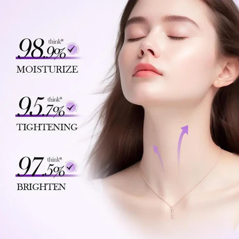 MAGEC Collagen Fullerene Tightening Neck Cream – 5-Roller Applicator, Hyaluronic Acid, Retinol & Niacinamide | Firms, Brightens & Reduces Wrinkles