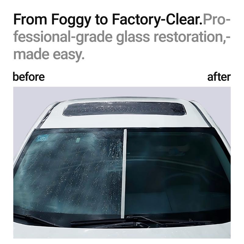 PERTURE G1 Car Glass Compound & Polish Kit | Deep Cleaning Water Spot & Oil Remover for Auto Windshields with Applicator Sponge