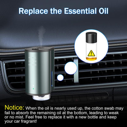 Smart Car Air Freshener & Essential Oil Diffuser | Rechargeable Auto Vent Clip Aromatherapy with 3 Adjustable Modes