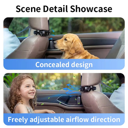 3000mAh 3-Speed Portable Car Seat Fan