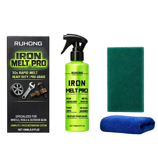 Iron Melt Pro™ Rapid Metal Rescue Spray Kit | Heavy-Duty Rust Remover & Paint-Safe Wheel Cleaner
