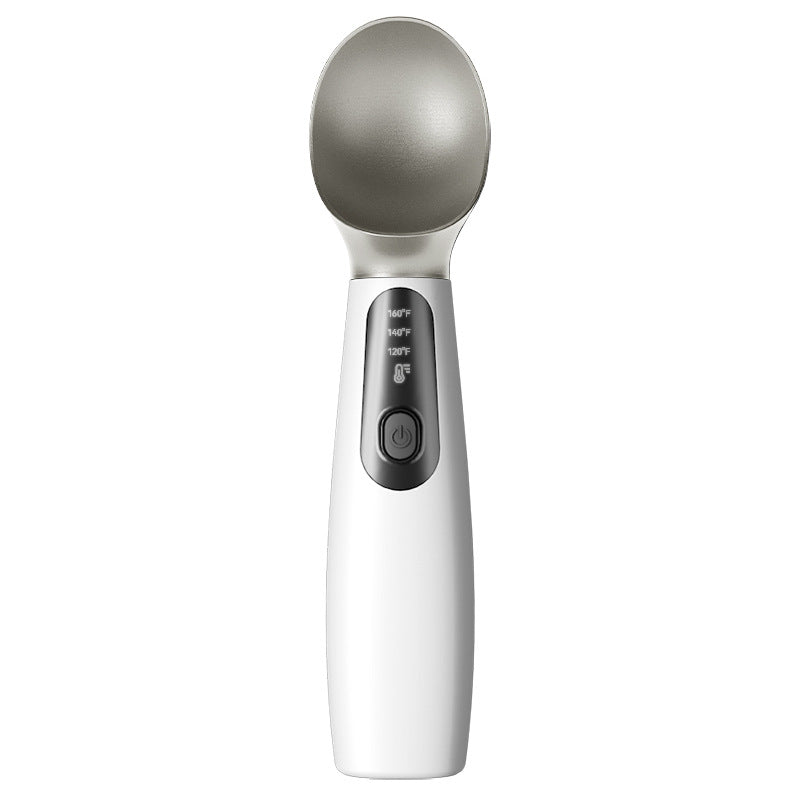 Heated Ice Cream Scoop with LED Temperature Display – 3 Heat Levels (120/140/160°F), IPX7 Waterproof & Rechargeable – Perfect Tool for Hard Ice Cream