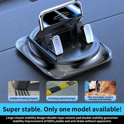 360° Adjustable Car Phone Holder – Suction Cup Dashboard Mount for Navigation – Horizontal & Vertical Screen Adjustment – Compatible with iPhone & Android