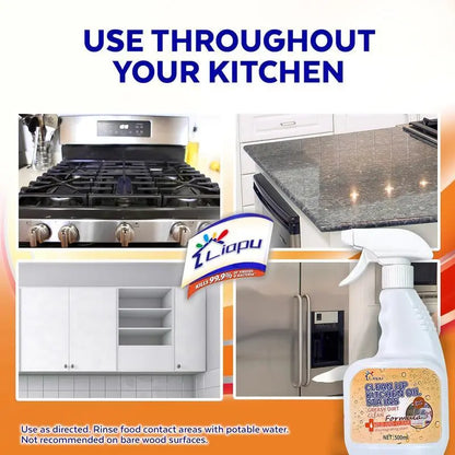 Powerful Kitchen Degreaser & Antibacterial Spray – Quick Grease Remover for Stovetops, Counters, and Surfaces