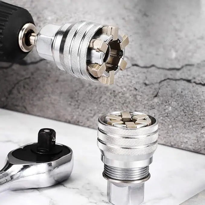Universal Socket Adapter With 3/8 Hex Shank