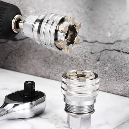 Universal Socket Adapter With 3/8 Hex Shank