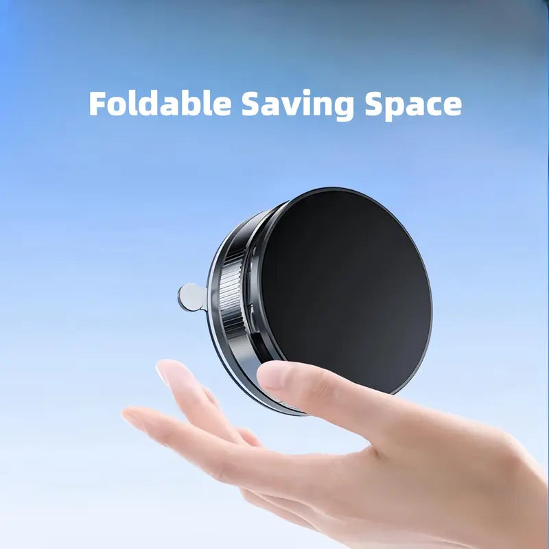 360° Adjustable Vacuum Magnetic Phone Holder – Portable Suction Cup Mount for MagSafe, Car Dashboard, Makeup Mirror & Gym – Compatible with iPhone 11 and Above