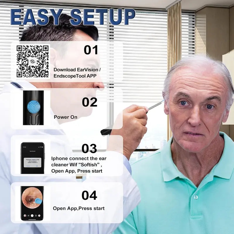HD Visual Earwax Removal Tool with 1080P Camera