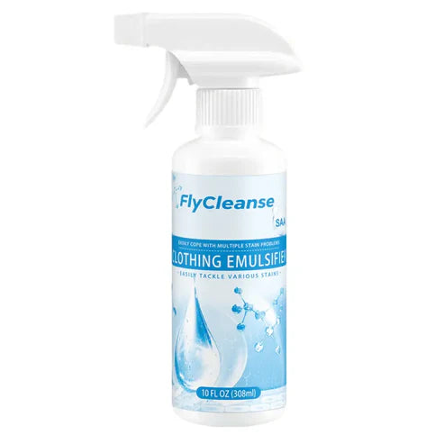 FlyCleanse Clothing Emulsifier – Non-Ionic Laundry Pre-Treatment Stain Remover Spray (10 fl oz)